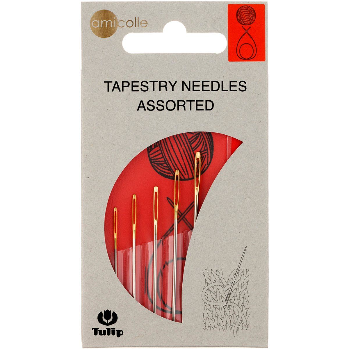 SET DE AGUJAS LANERA TULIP ESTUCHE ROJO REF AC-043e
